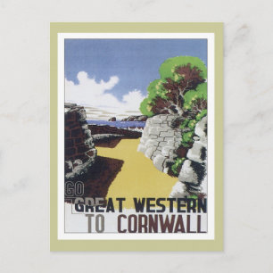 Carte Postale Vintage Cornwall Ouest