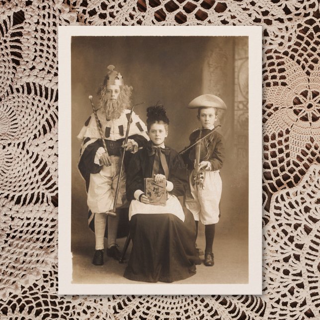 Carte postale vintage Costume Party (Créateur téléchargé)