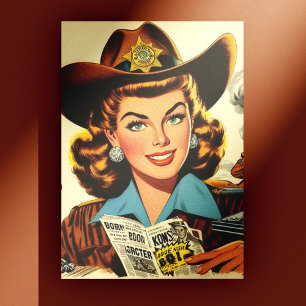 Carte Postale Vintage Country Pulp Girl