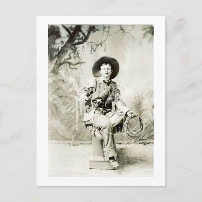 Carte Postale Vintage Cowboy vers 1900 (Devant)