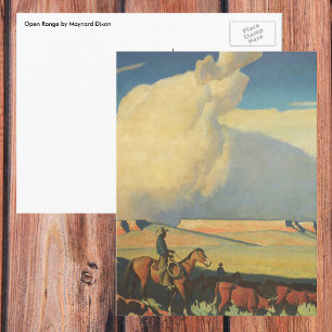 Carte Postale Vintage Cowboys, Open Range de Maynard Dixon