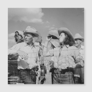 Carte postale vintage Cowgirl et Cowboy