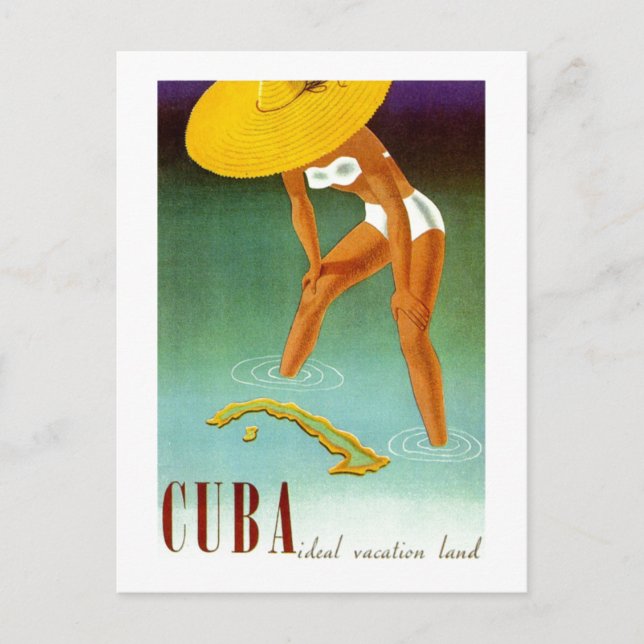 Carte Postale Vintage Cuba Terrain de vacances idéal (Devant)