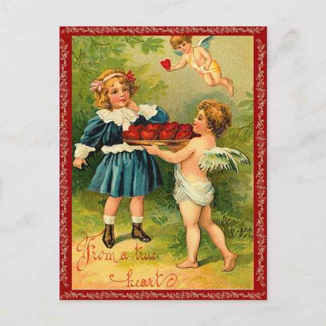 Carte postale vintage Cupid Valentine (Devant)