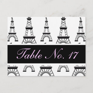 Carte postale Vintage CUTE Numéro de table pour la