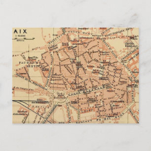 Carte postale vintage d'Aix France