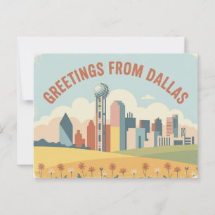 Carte postale vintage Dallas   Salutations de Dall