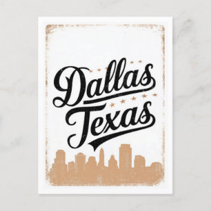 Carte Postale Vintage Dallas Texas