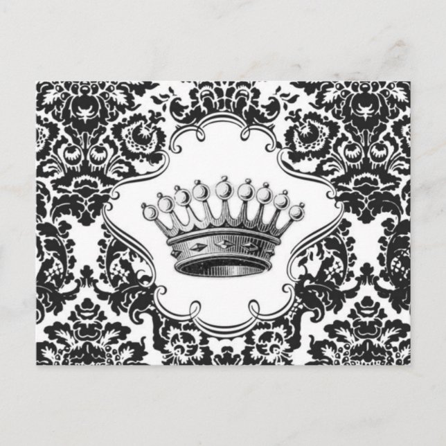 Carte postale vintage damas de couronne (Devant)
