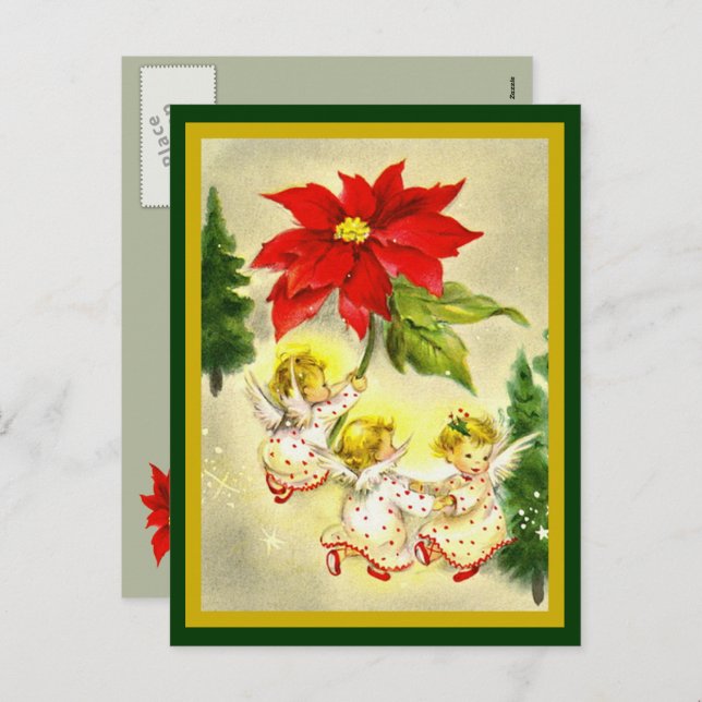 Carte postale Vintage Dancing Baby Angels (Devant / Derrière)