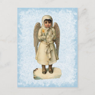 Carte postale vintage d'ange de Noël