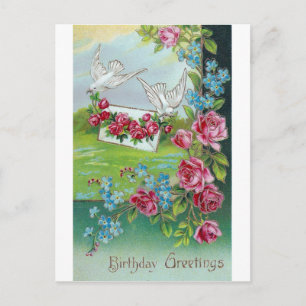 Carte postale vintage d'anniversaire