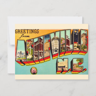 Carte postale vintage d'Asheville NC