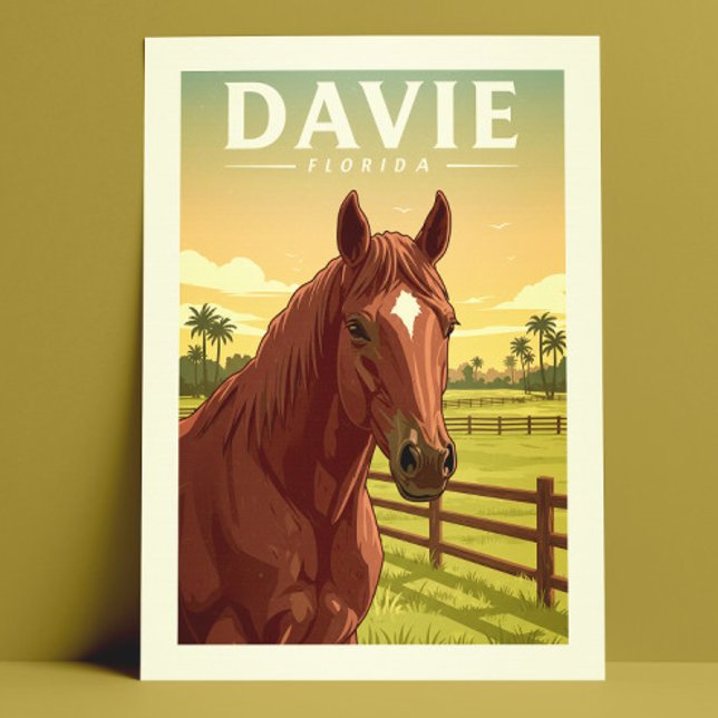Carte Postale Vintage Davie Floride (Créateur téléchargé)
