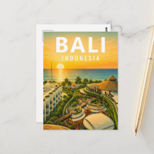 Carte postale vintage de Bali - Beachwalk Kuta Sun