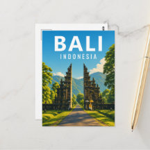 Carte postale vintage de Bali - Porte de Handara