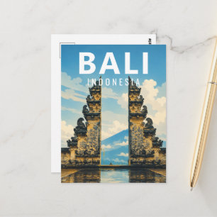 Carte postale vintage de Bali - Porte du ciel de L