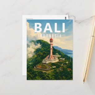 Carte postale vintage de Bali - Tour Turyapada Bul