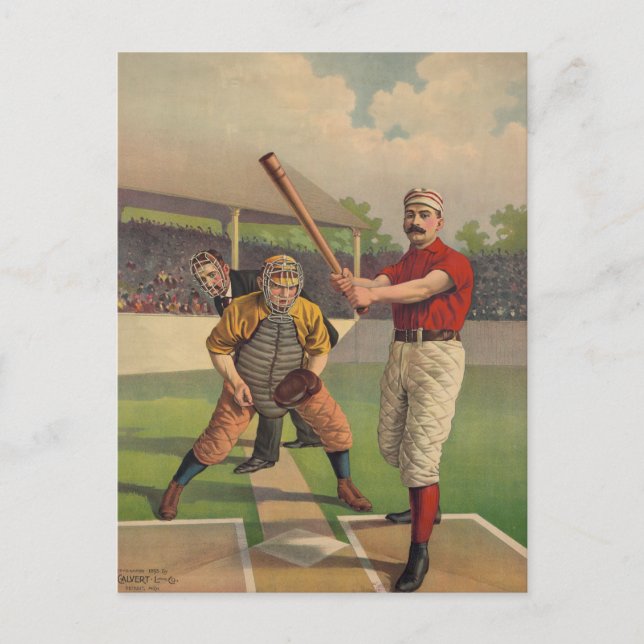 Carte postale vintage de baseball (Devant)