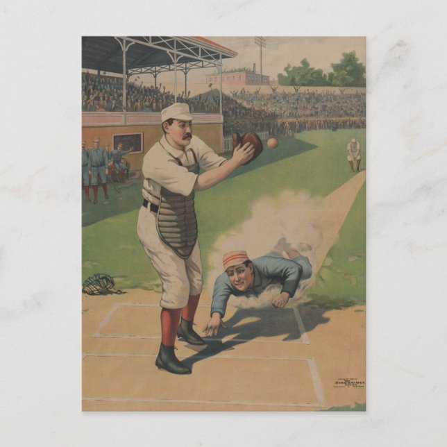Carte postale vintage de baseball (Devant)