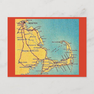 Carte postale vintage de Boston Cape Cod