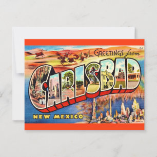 Carte postale vintage de Carlsbad NM