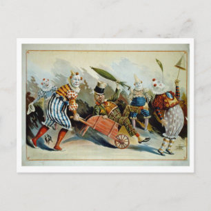 Carte postale vintage de clowns