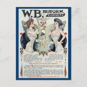 Carte postale vintage de corset