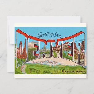 Carte postale vintage de Denver Colorado