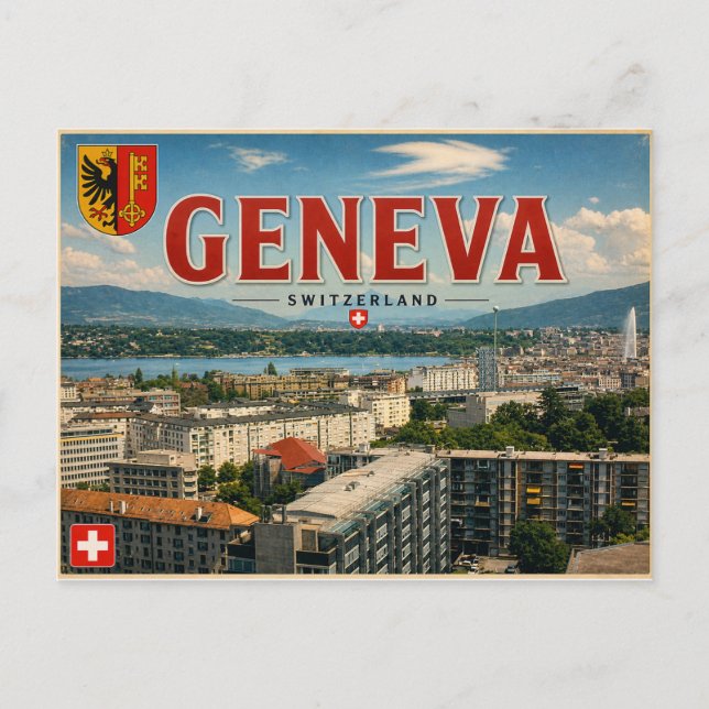 Carte postale vintage de Genève - Suisse (Devant)