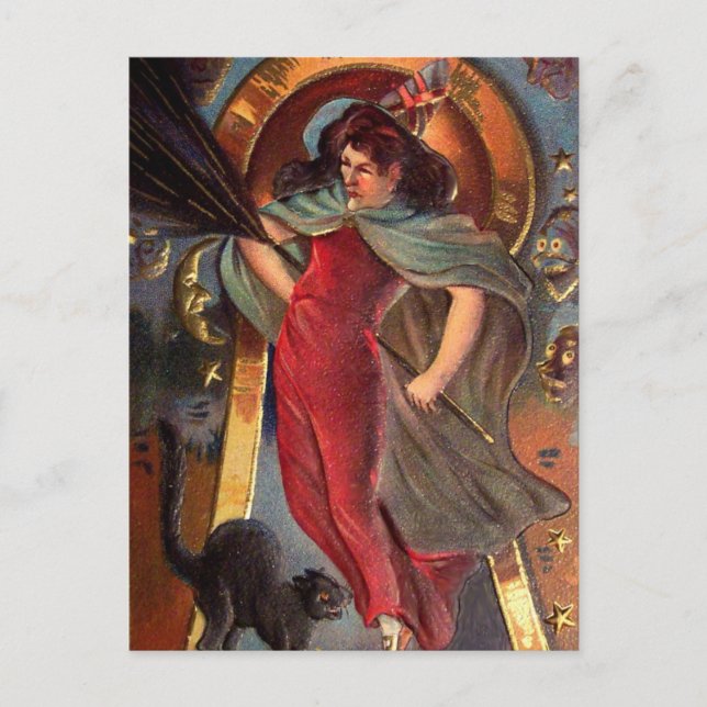 Carte postale vintage de Halloween (Devant)