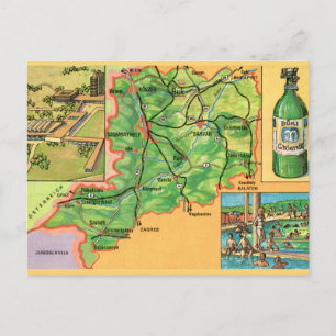 Carte postale vintage de Hongrie