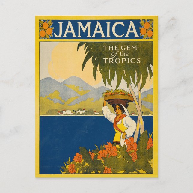 Carte postale vintage de Jamaïque tropicale (Devant)