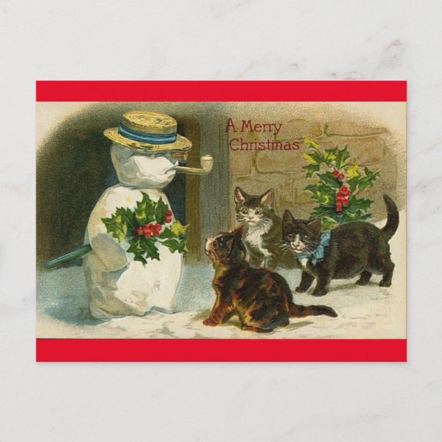Carte postale vintage de Joyeux Noël d'homme de (Devant)