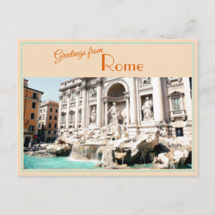 Carte postale Vintage De La Fontaine De Trevi
