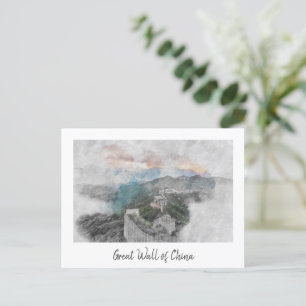 Carte postale vintage de la Grande Muraille de Chi