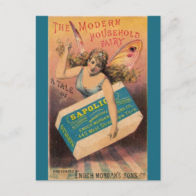Carte postale vintage de la maison de savon (Devant)