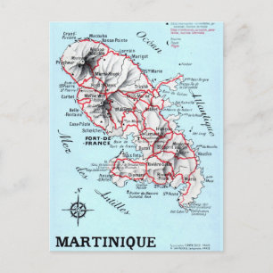 Carte postale vintage de la Martinique 