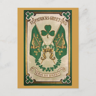 Carte postale vintage de la Saint-Patrick