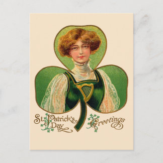Carte postale vintage de la Saint-Patrick Irish La