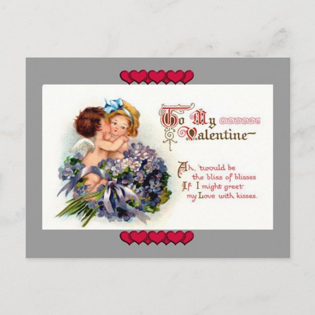 Carte postale vintage de la Saint Valentin Cupid's (Devant)