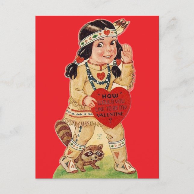 Carte postale vintage de la Saint-Valentin représe (Devant)