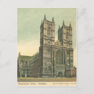 Carte postale Vintage de l'abbaye de Westminster