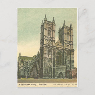 Carte postale Vintage de l'abbaye de Westminster