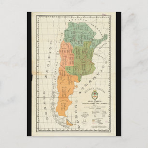 Carte postale vintage de l'Amérique du Sud