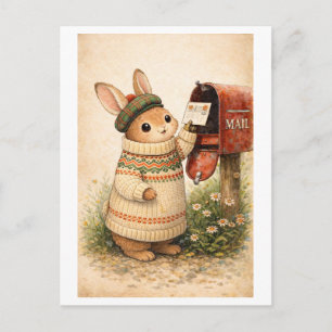 Carte postale vintage de lapin