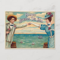 Carte postale vintage de l'autre côté de la mer