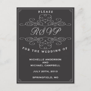 CARTE POSTALE VINTAGE DE L'ÉLÉGANCE %PIPE% RSVP