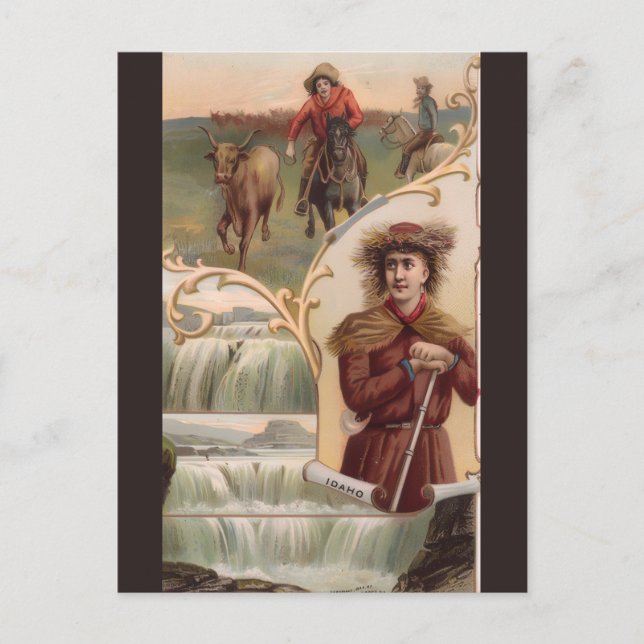 Carte postale vintage de l'Idaho (Devant)