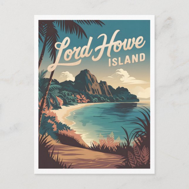 Carte Postale Vintage de l'île Lord Howe (Devant)